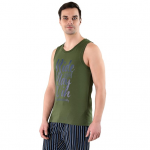 Men's Cotton Crew Neck Brand Print Regular Fit Iyae Fashion Vest