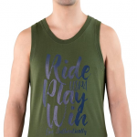 Men's Cotton Crew Neck Brand Print Regular Fit Iyae Fashion Vest