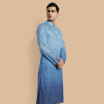 Men's Cotton Embroidered Full Sleeve Knee Length Casual Kurta