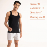 Neo-Cotton Square Neck Vest for Man