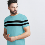 T-Shirt for Mens Double Stripes on Chest