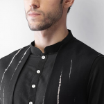 Peanut Layered Kurta Churidar With Nehru Jacket