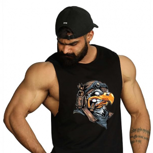 Men's Cotton, Sleeveless Printed Vest