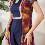 Women's Keyhole-Neck Regular Jumpsuit